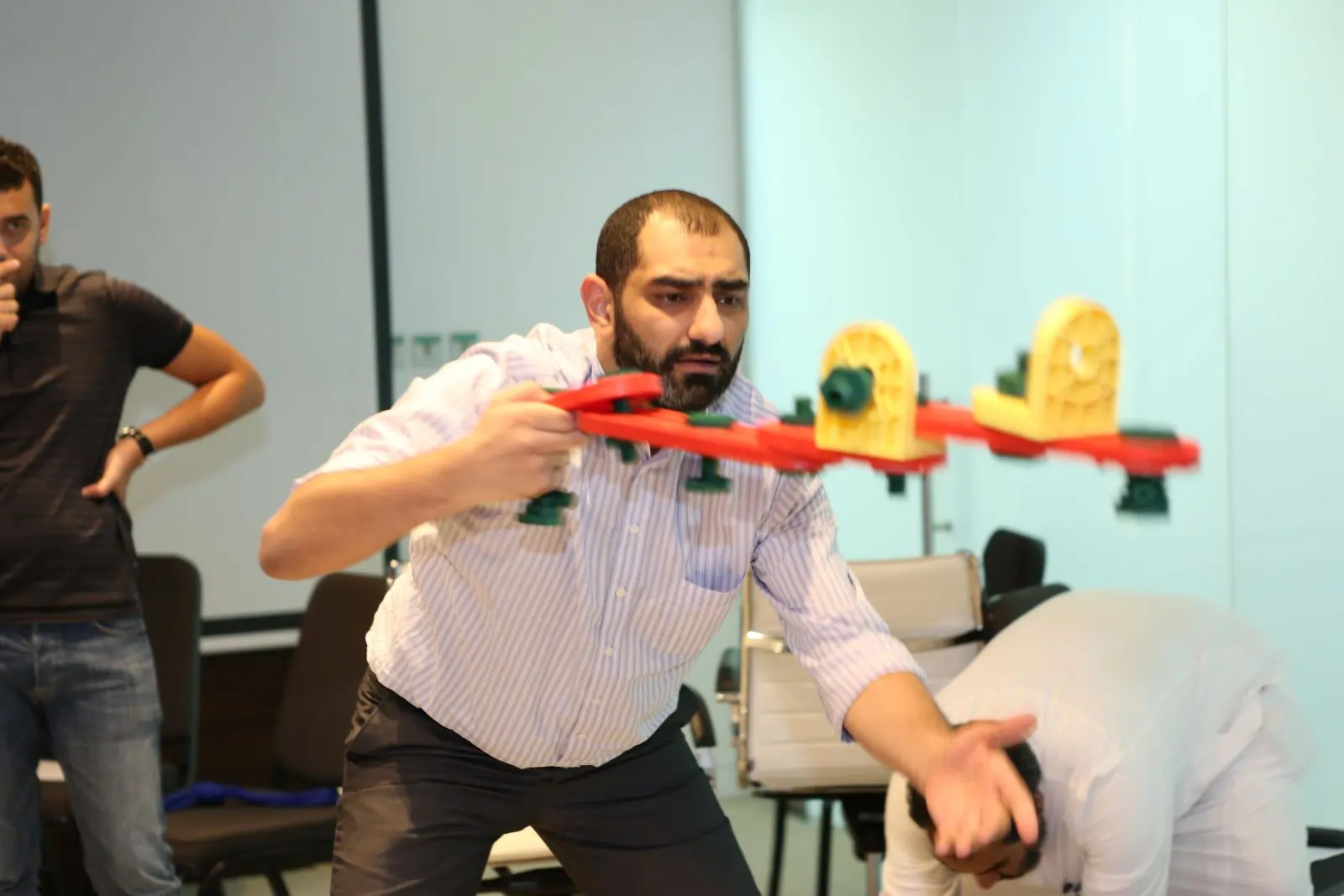 Male participant engaging with MTa Insights Kit, exploring gamification in education.