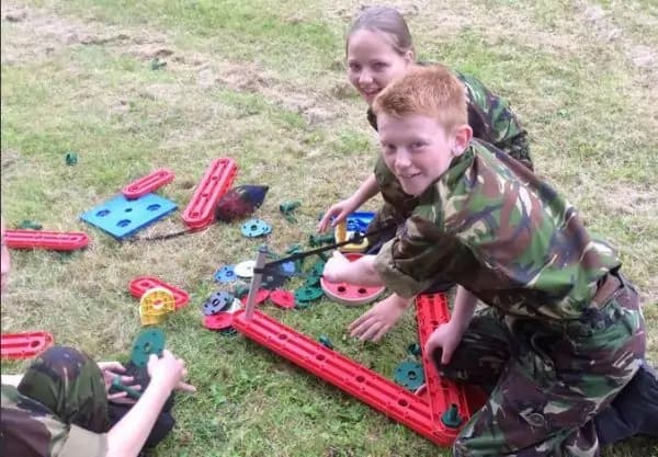 Cadets participating in experiential learning activities with the MTa STEM kit