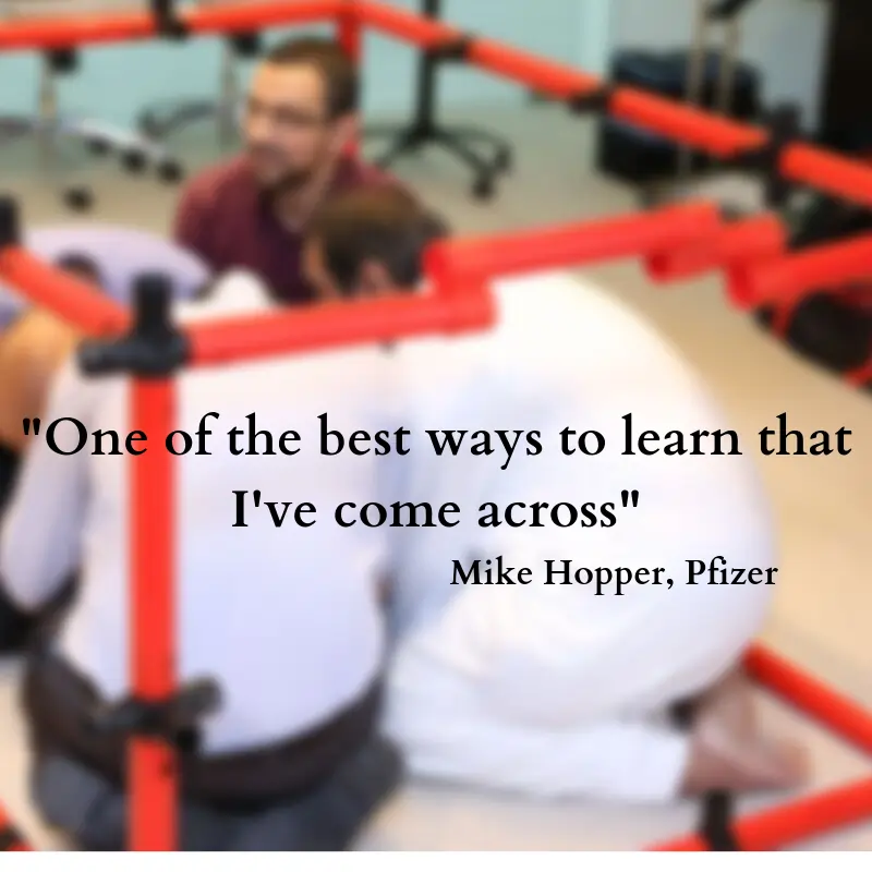 Participants using MTa Kits with Mike Hopper's quote: "One of the best ways to learn."