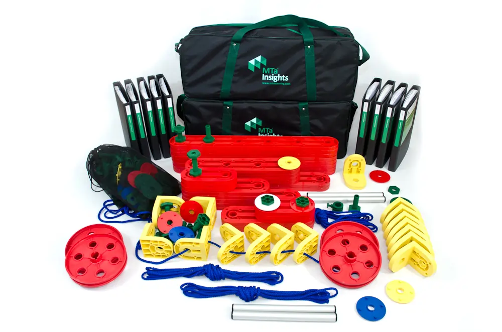 A photograph of the MTa Insights kit with all the manuals and parts